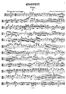 Piano Quartet in D Minor, Op.50: parte viola by Heinrich Hofmann