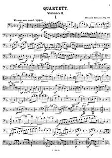 Piano Quartet in D Minor, Op.50: parte violoncelo by Heinrich Hofmann