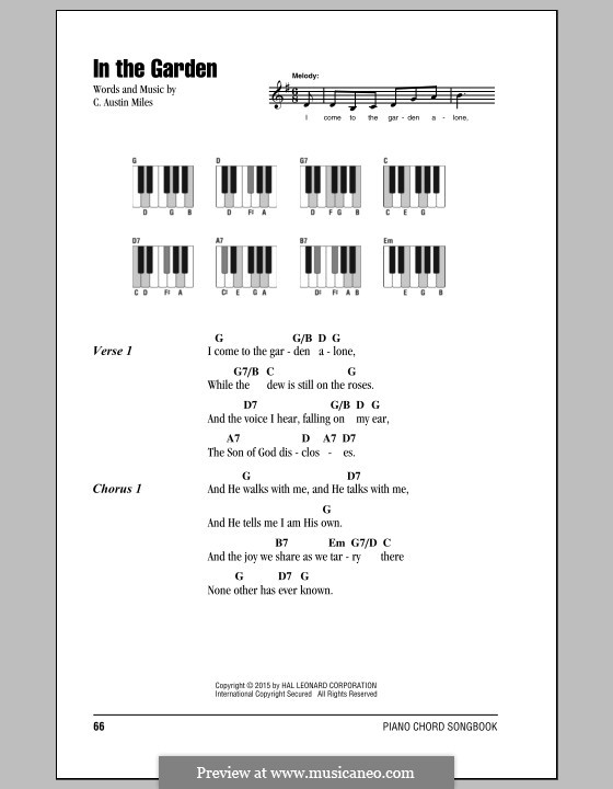 In the Garden: Letras e Acordes by Charles Austin Miles