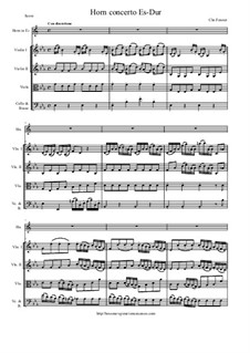 Concerto for Horn and String orchestra Es-Dur: Score and all parts by Christoph Förster