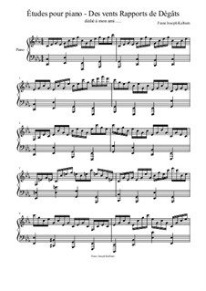 Études pour piano, Op.10: Des vents Rapports de Dégâts by Franz Joseph Kalburn
