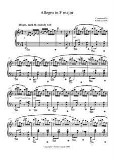 Allegro in F major: Allegro in F major by Robin Lamott