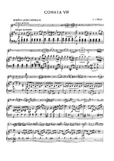 Sonata No.8 in G Major: partituras completas, parte solo by Joseph Haydn