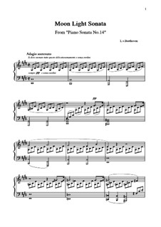 Movement I: para um único musico (Editado por H. Bulow) by Ludwig van Beethoven
