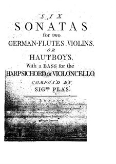 Six Trio Sonatas: Six Trio Sonatas by José Pla