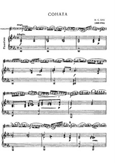 Sonata for Violin and Basso Continuo in C Minor, BWV 1024: Sonata for Violin and Basso Continuo in C Minor by Johann Sebastian Bach