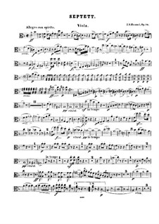 Septet No.1 in D Minor, Op.74: parte viola by Johann Nepomuk Hummel