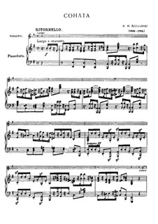 Sonata for Violin and Basso Continuo: arranjo para violino e piano by Francesco Maria Veracini