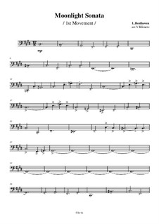 Movement I: para quarteto de cordas - violoncelo parte, Ор.7 No.3 by Ludwig van Beethoven