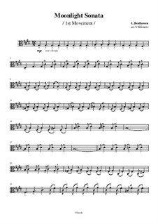 Movement I: para quarteto de cordas - parte viola, Ор.7 No.3 by Ludwig van Beethoven