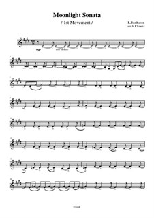 Movement I: para quarteto de cordas- parte II violino, Ор.7 No.3 by Ludwig van Beethoven