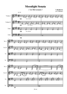 Movement I: For string quartet – score, Ор.7 No.3 by Ludwig van Beethoven