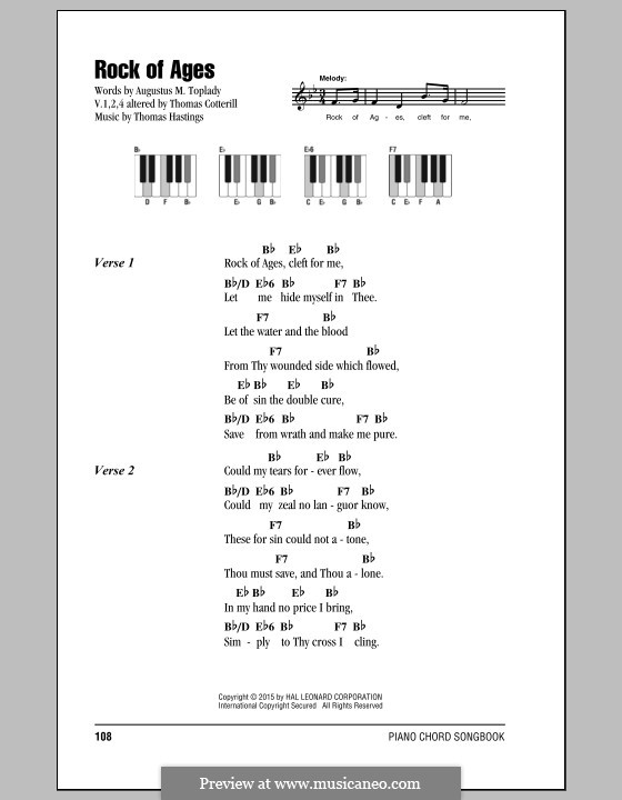 Rock of Ages: Letras e Acordes by Thomas Hastings