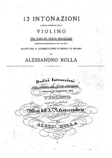 Ventiquattro intonazioni per il violino: Ventiquattro intonazioni per il violino by Alessandro Rolla