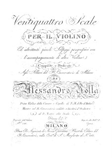 Ventiquattro scale per il violino: Ventiquattro scale per il violino by Alessandro Rolla