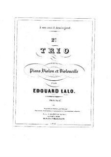 Piano Trio No.2: partitura completa by Édouard Lalo