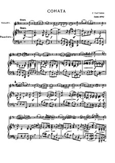 Sonata for Violin and Piano in C Major: partitura by Giuseppe Tartini