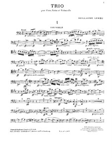 Piano Trio in C Minor: parte violoncelo by Guillaume Lekeu