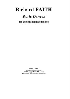 Doric Dances: For english horn and piano by Richard Faith