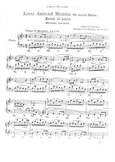 Contes de Jeunesse, Op.46: No.2 Ainsi dansent Maman by Theodor Leschetizky