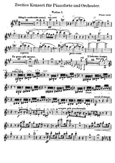 Piano Concerto No.2, S.125: violino parte I by Franz Liszt