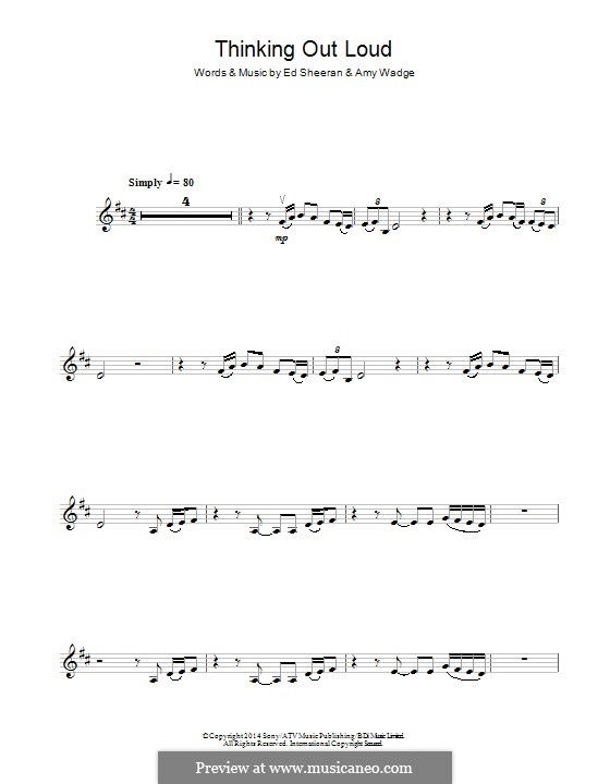 Thinking Out Loud: para violino by Ed Sheeran, Amy Wadge