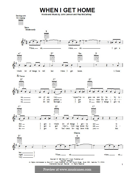 When I Get Home (The Beatles): Para guitarra com guia by John Lennon, Paul McCartney