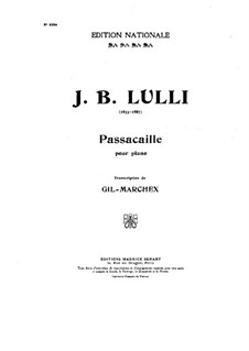 Persée, LWV 60: Partitura piano by Jean-Baptiste Lully
