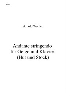 Andante stringendo für Geige und Klavier: Andante stringendo für Geige und Klavier by Arnold Wohler