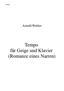 Tempo für Geige und Klavier: Tempo für Geige und Klavier by Arnold Wohler