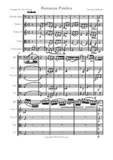 Romanza Patetica: For double bass and string quartet by Giovanni Bottesini