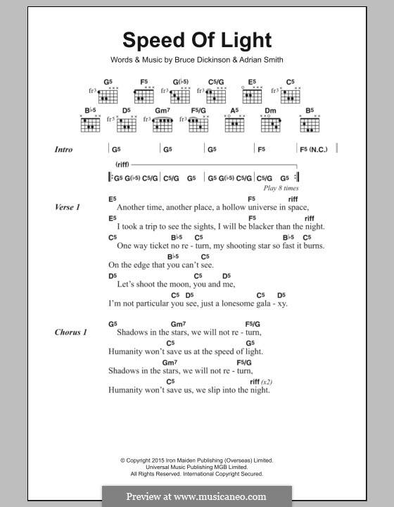 Speed of Light: Letras e Acordes by Joe Satriani