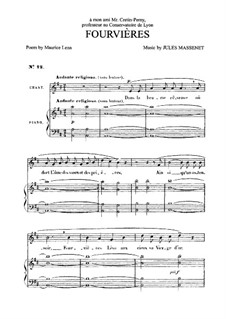 Fourvières: para voz media e piano by Jules Massenet