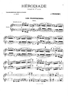 Hérodiade: Ballet to Act III. Arrangement for Piano Four Hands by Jules Massenet