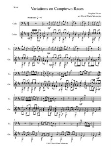 The Camptown Races: Variations, for cello and guitar by Stephen Collins Foster