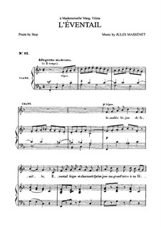 L'éventail: para voz media e piano by Jules Massenet