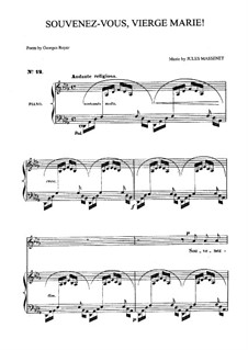 Souvenez-vous, Vierge Marie: para voz media e piano by Jules Massenet
