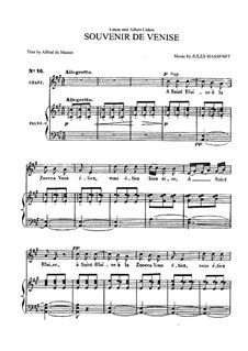 Souvenir de Venise: para voz media e piano by Jules Massenet