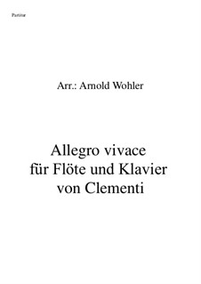 Allegro vivace, für Flöte und Klavier: Allegro vivace, für Flöte und Klavier by Muzio Clementi