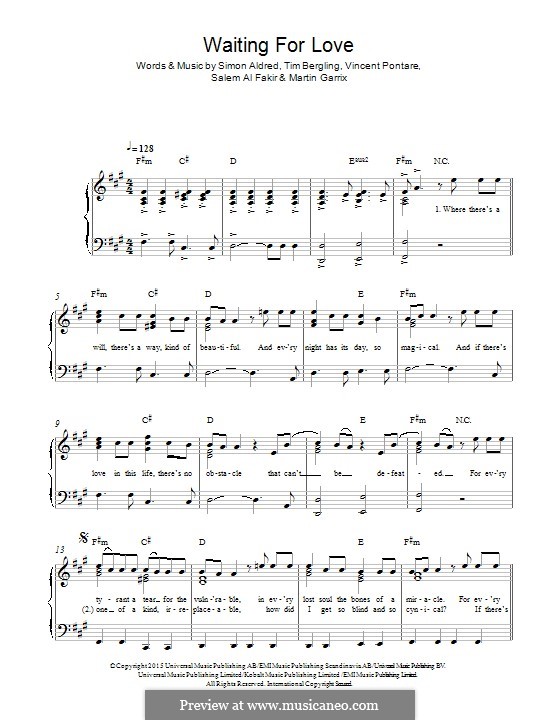 Waiting for Love por S. Aldred, Avicii, V. Pontare, Salem Al Fakir, M