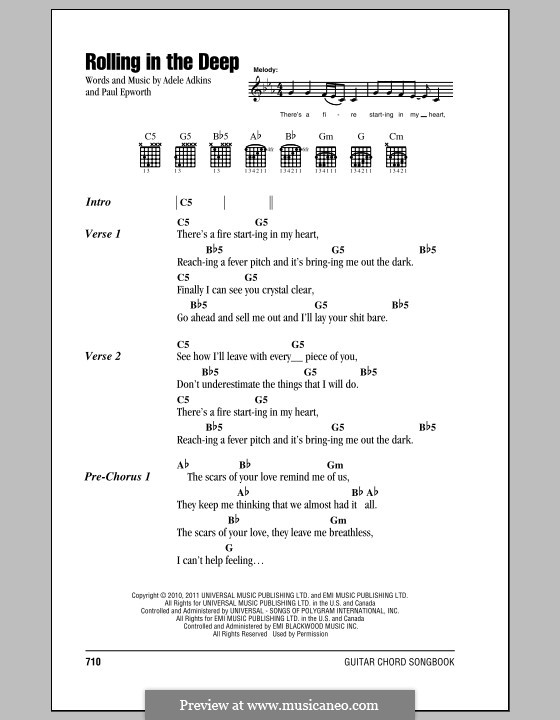 Vocal version: Letras e Acordes by Adele, Paul Epworth