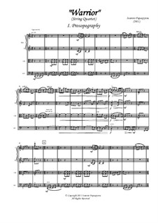 Warrior (2011), for String Quartet: Warrior (2011), for String Quartet by Ioannis Papaspyrou