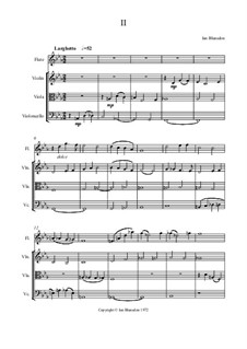 Quartet for Flute, Violin, Viola and Cello: movimento II by Ian Blunsdon