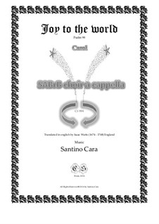 Joy to the world - Carol for SABrB choir a cappella, CS994: Joy to the world - Carol for SABrB choir a cappella by Santino Cara