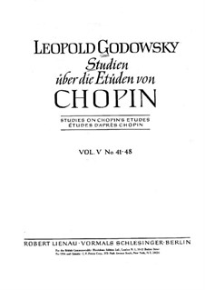 Studies after Etudes by Chopin, Op.10, 25: livro V by Leopold Godowsky