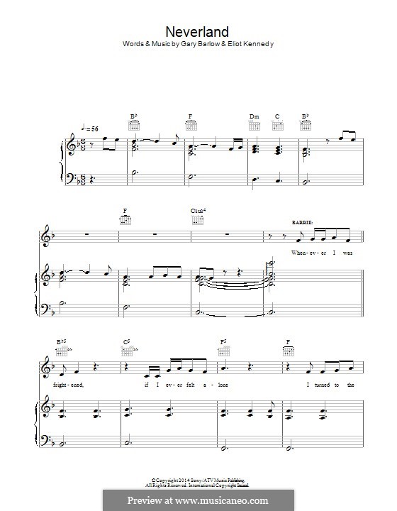 Neverland (from 'Finding Neverland'): Para vocais e piano (ou Guitarra) by Eliot Kennedy, Gary Barlow