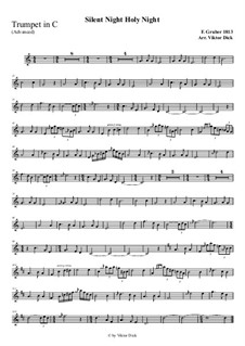 Solo instrument version by Viktor Dick: For trumpet in C (advanced version) by Franz Xaver Gruber