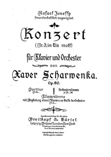 Piano Concerto No.3 in C Sharp Minor, Op.80: dois pianos de quatro mãos by Xaver Scharwenka
