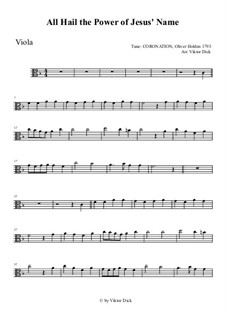 All Hail the Power of Jesus' Name: para viola by Oliver Holden