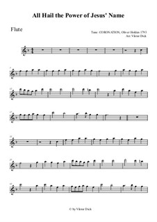 All Hail the Power of Jesus' Name: para flauta by Oliver Holden